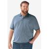 imageKingSize Mens Big ampamp Tall Banded Bottom Pocket ShrinkLess Piqu Polo ShirtNavy