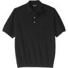 imageKingSize Mens Big ampamp Tall Banded Bottom Pocket ShrinkLess Piqu Polo ShirtBlack