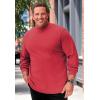 imageKingSize Mens Big ampamp Tall Mock Turtleneck LongSleeve Cotton TeeBlack