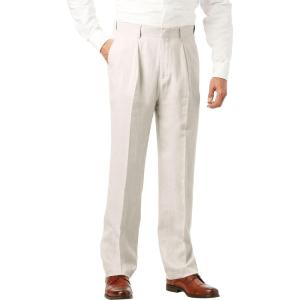 imageKS Island Mens Big ampamp Tall Linen Blend Plain Front Dress PantsNatural