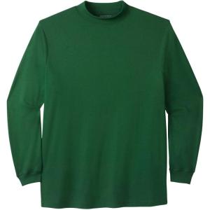 imageKingSize Mens Big ampamp Tall Mock Turtleneck LongSleeve Cotton TeeHunter