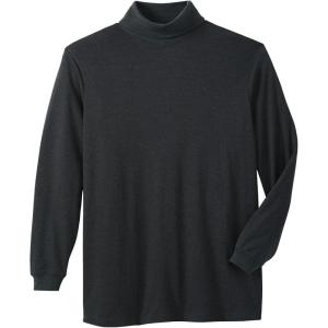 imageKingSize Mens Big ampamp Tall Tall Turtleneck LongSleeve TeeHeather Charcoal