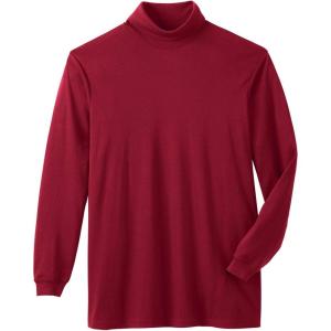 imageKingSize Mens Big ampamp Tall Tall Turtleneck LongSleeve TeeRich Burgundy