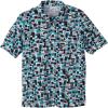 imageKingSize Mens Big ampamp Tall Lightweight Jersey PoloNavy Green Abstract