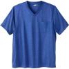 imageKingSize Mens Big ampamp Tall ShrinkLess Lightweight VNeck Pocket TShirtHeather Navy