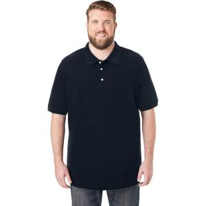 imageKingSize Mens Big ampamp Tall ShrinkLess Piqu Polo ShirtBlack