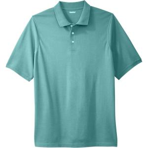 imageKingSize Mens Big ampamp Tall ShrinkLess Piqu Polo ShirtBlue Green