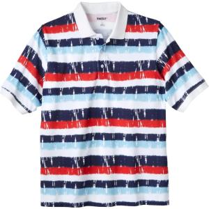 imageKingSize Mens Big ampamp Tall ShrinkLess Piqu Polo ShirtTie Dye Stripe