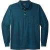 imageKingSize Mens Big ampamp Tall LongSleeve Shrink Piqu PoloHeather Midnight Teal