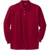 imageKingSize Mens Big ampamp Tall LongSleeve Shrink Piqu PoloRich Burgundy