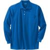 imageKingSize Mens Big ampamp Tall LongSleeve Shrink Piqu PoloRoyal Blue