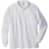 imageKingSize Mens Big ampamp Tall LongSleeve Shrink Piqu PoloWhite