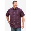 imageKingSize Mens Big ampamp Tall Short Sleeve Printed Check Sport ShirtBlack Check