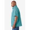 imageKingSize Mens Big ampamp Tall Short Sleeve Printed Check Sport ShirtLight Teal Check
