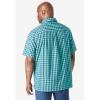 imageKingSize Mens Big ampamp Tall Short Sleeve Printed Check Sport ShirtLight Teal Check