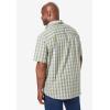 imageKingSize Mens Big ampamp Tall Short Sleeve WrinkleFree Sport ShirtSafari Green Check