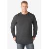 imageKingSize Mens Big ampamp Tall ShrinkLess Lightweight LongSleeve Crewneck Pocket TShirtHeather Charcoal