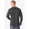 imageKingSize Mens Big ampamp Tall ShrinkLess Lightweight LongSleeve Crewneck Pocket TShirtHeather Charcoal