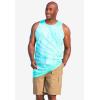 imageKingSize Mens Big ampamp Tall ShrinkLess Lightweight LongerLength TankBlack Tie Dye