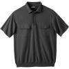 imageKingSize Mens Big ampamp Tall Jersey Double Pocket Banded Bottom PoloBlack 5062