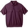 imageKingSize Mens Big ampamp Tall Jersey Double Pocket Banded Bottom PoloBordeaux 0081