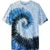 imageKingSize Mens Big ampamp Tall Lightweight TieDye Crewneck TeeCool Blue Tie Dye