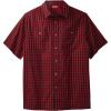 imageKingSize Mens Big ampamp Tall Short Sleeve Printed Check Sport ShirtRich Burgundy Check