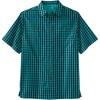 imageKingSize Mens Big ampamp Tall Short Sleeve Printed Check Sport ShirtTidal Green Check