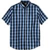 imageKingSize Mens Big ampamp Tall Short Sleeve WrinkleFree Sport ShirtBlack Check