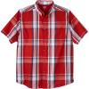 imageKingSize Mens Big ampamp Tall Short Sleeve WrinkleFree Sport ShirtBrick Red Plaid