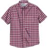 imageKingSize Mens Big ampamp Tall Short Sleeve WrinkleFree Sport ShirtRich Burgundy Check