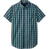 imageKingSize Mens Big ampamp Tall Short Sleeve WrinkleFree Sport ShirtTidal Green Plaid