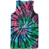 imageKingSize Mens Big ampamp Tall ShrinkLess Lightweight LongerLength TankBlack Tie Dye