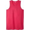 imageKingSize Mens Big ampamp Tall ShrinkLess Lightweight LongerLength TankElectric Pink