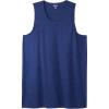 imageKingSize Mens Big ampamp Tall ShrinkLess Lightweight LongerLength TankHeather Navy