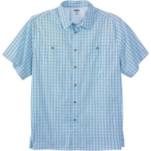 imageKingSize Mens Big ampamp Tall Short Sleeve Printed Check Sport ShirtBlue Check