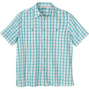 imageKingSize Mens Big ampamp Tall Short Sleeve Printed Check Sport ShirtLight Teal Check