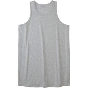 imageKingSize Mens Big ampamp Tall ShrinkLess Lightweight LongerLength TankHeather Grey