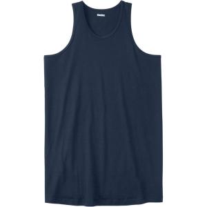 imageKingSize Mens Big ampamp Tall ShrinkLess Lightweight LongerLength TankNavy