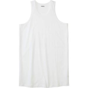 imageKingSize Mens Big ampamp Tall ShrinkLess Lightweight LongerLength TankWhite