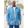 imageKingSize Mens Big ampamp Tall Flex Denim Multi Pocket Chore JacketDark Wash