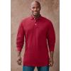 imageKingSize Mens Big ampamp Tall LongerLength LongSleeve ShrinkLess Piqu PoloRich Burgundy