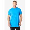 imageKingSize Mens Big ampamp Tall No Sweat LongerLength Short Sleeve Crewneck TeeElectric Blue