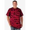 imageKingSize Mens Big ampamp Tall ShrinkLess Lightweight LongerLength Crewneck TShirtElectric Pink Marble