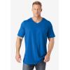 imageKingSize Mens Big ampamp Tall ShrinkLess Lightweight LongerLength VNeck TShirtHeather Navy