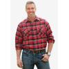 imageKingSize Mens Big ampamp Tall Signature Plaid Flannel ShirtBurnt Orange Plaid