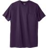 imageKingSize Mens Big ampamp Tall ShrinkLess Lightweight LongerLength Crewneck Pocket TShirtBlackberry