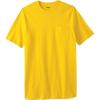 imageKingSize Mens Big ampamp Tall ShrinkLess Lightweight LongerLength Crewneck Pocket TShirtCyber Yellow I