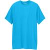 imageKingSize Mens Big ampamp Tall ShrinkLess Lightweight LongerLength Crewneck Pocket TShirtElectric Turquoise