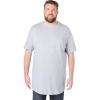 imageKingSize Mens Big ampamp Tall ShrinkLess Lightweight LongerLength Crewneck Pocket TShirtHeather Grey